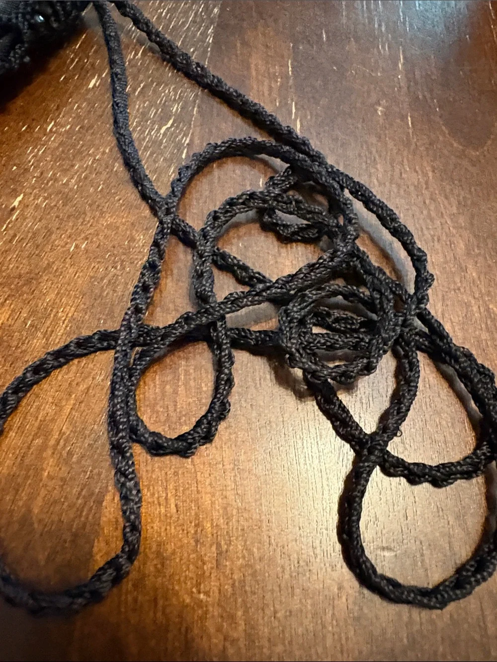 Black Crochet Fringe Crossbody Bag